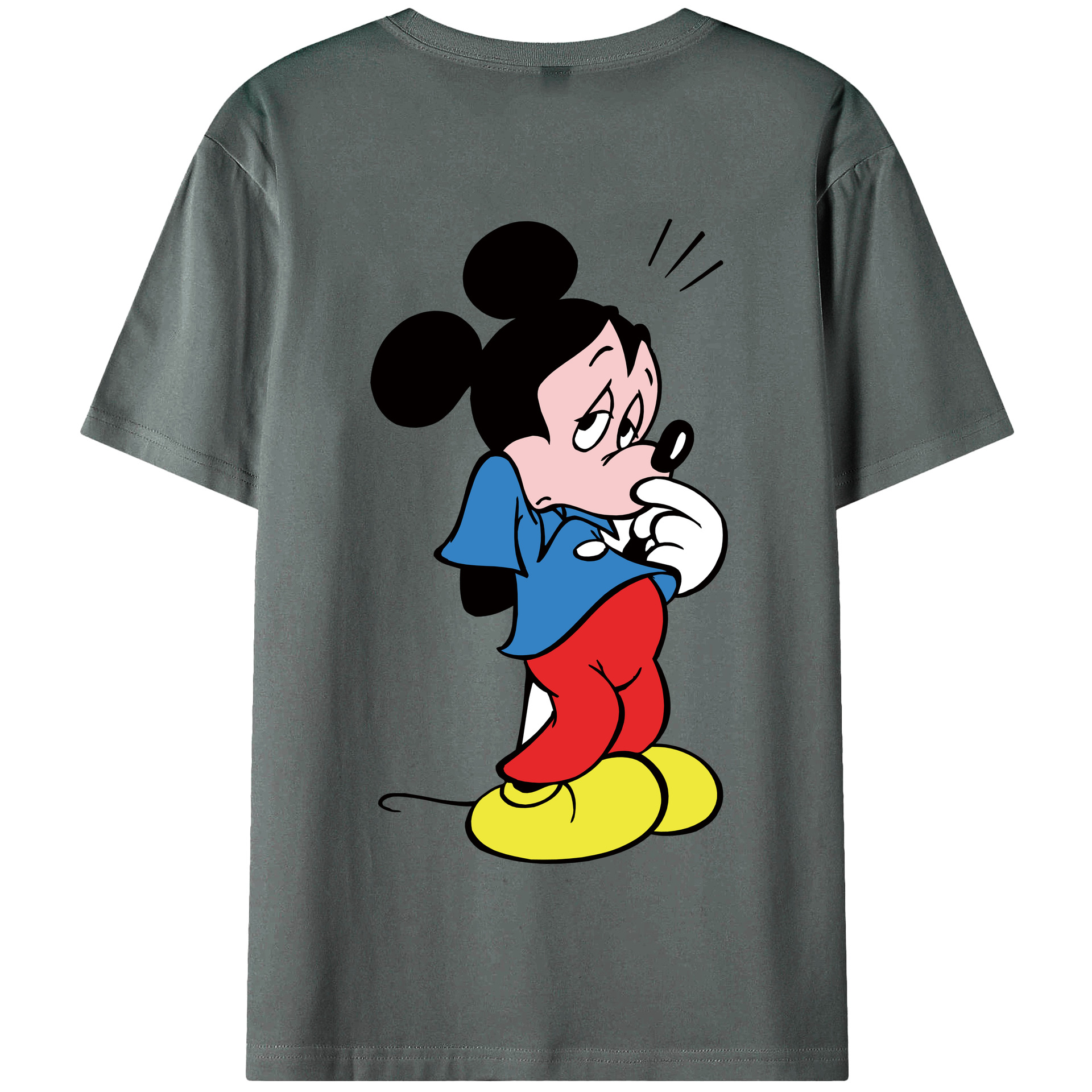 （画像用） ミッキーマウス Mickey Mouse 綿100％半袖Tシャツ（背面プリント）